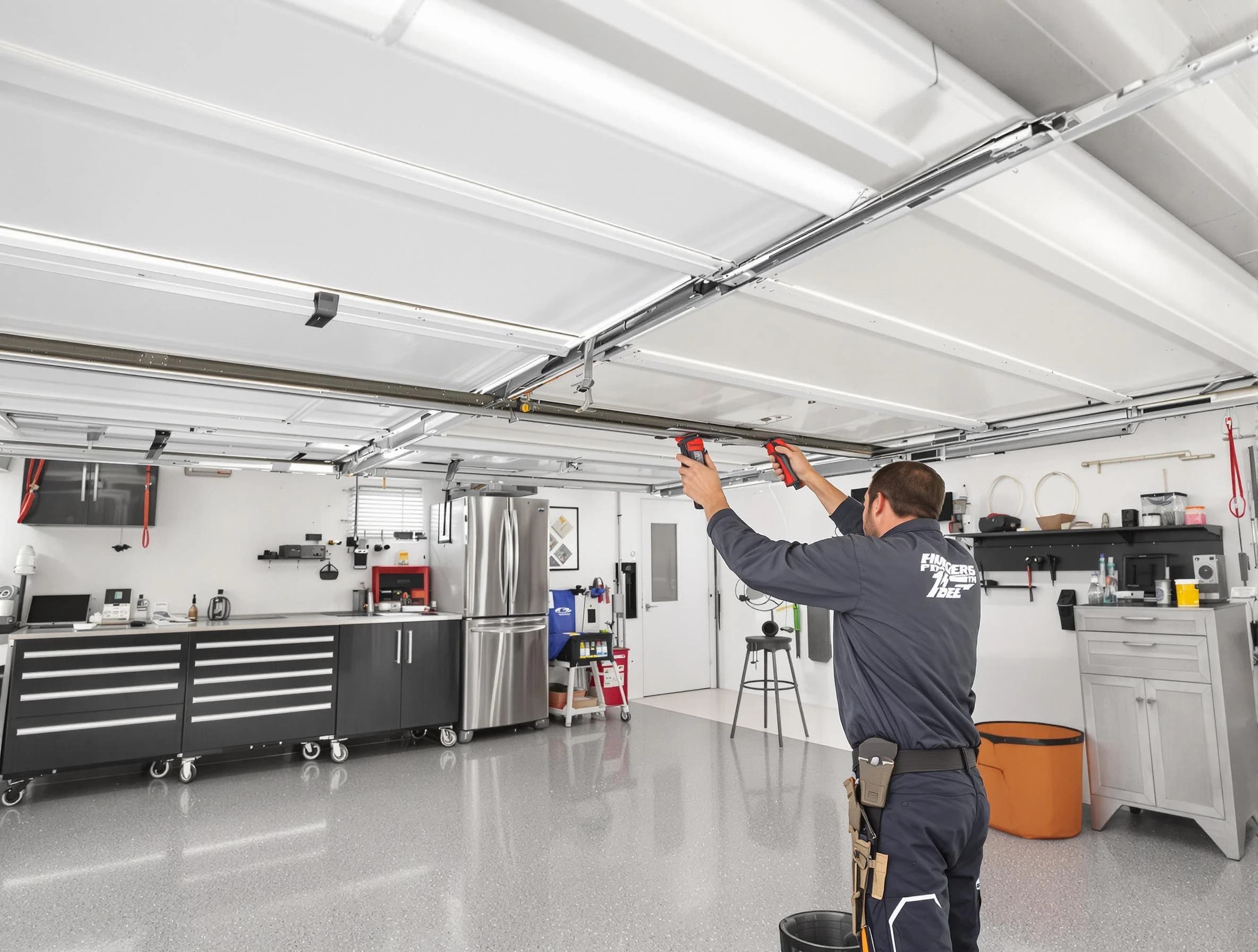 Overhead garage door repair service by Oklahoma City Garage Door Repair in Oklahoma City