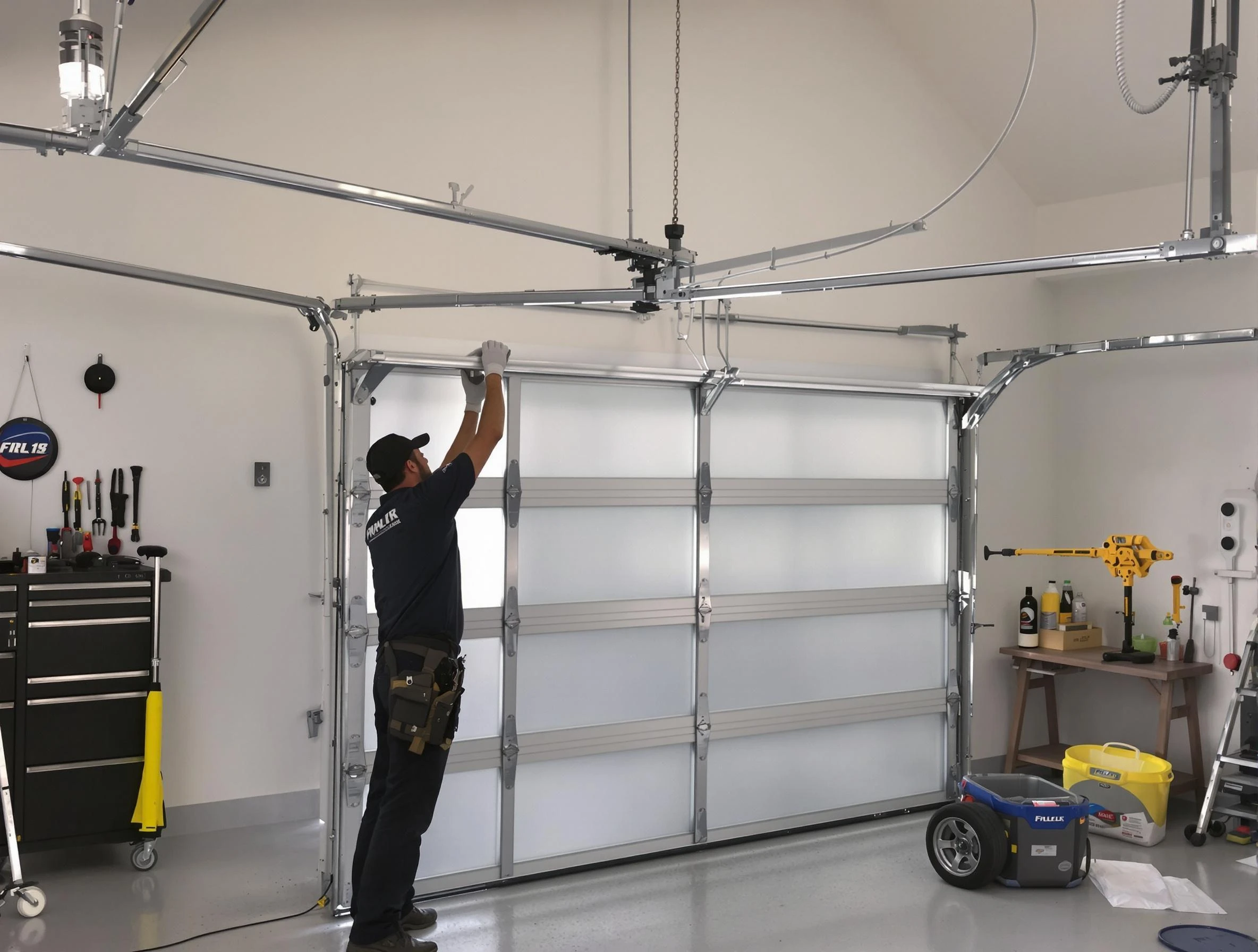 Oklahoma City Garage Door Repair certified team performing precision garage door installation in Oklahoma City