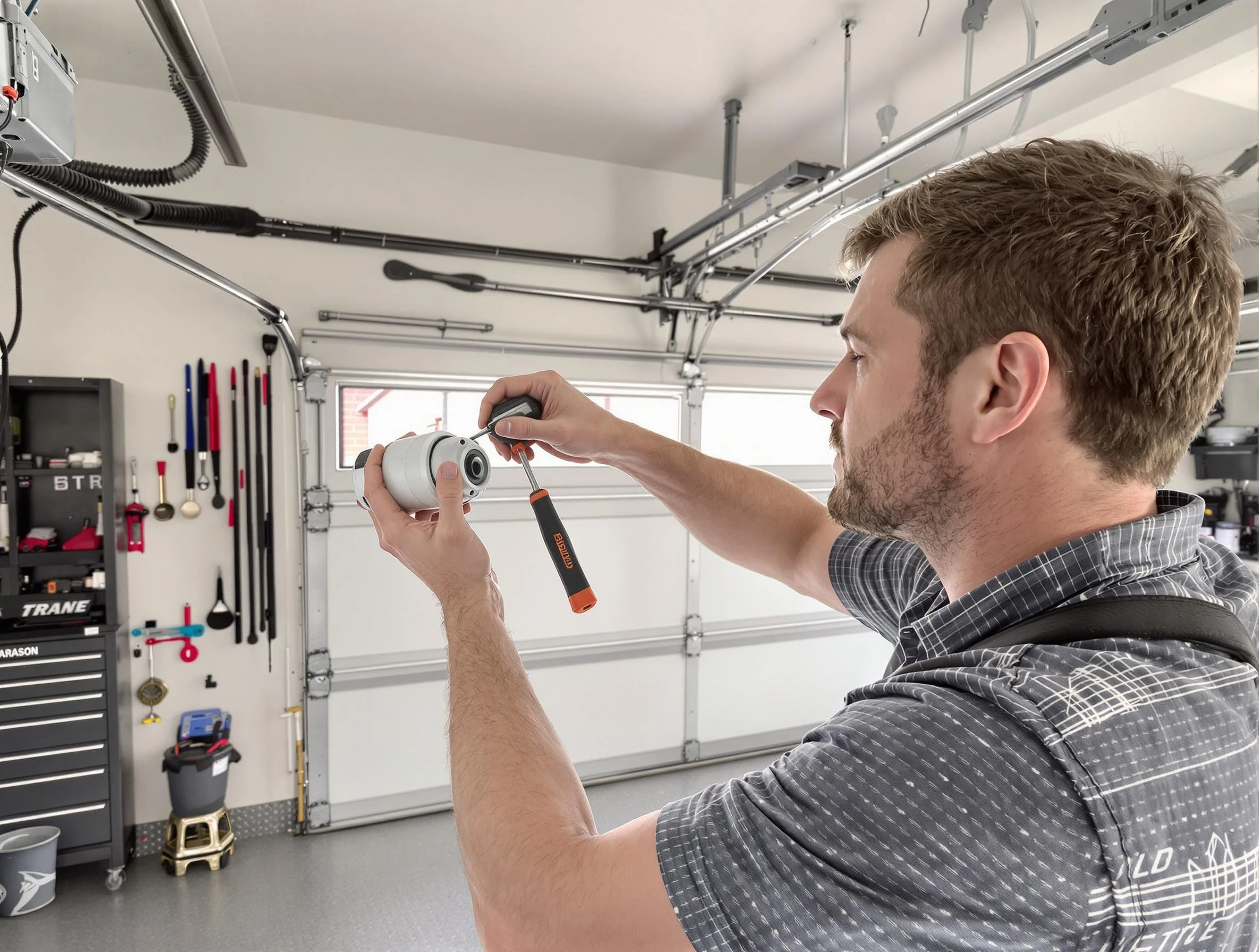 Garage door opener repair service by Oklahoma City Garage Door Repair in Oklahoma City