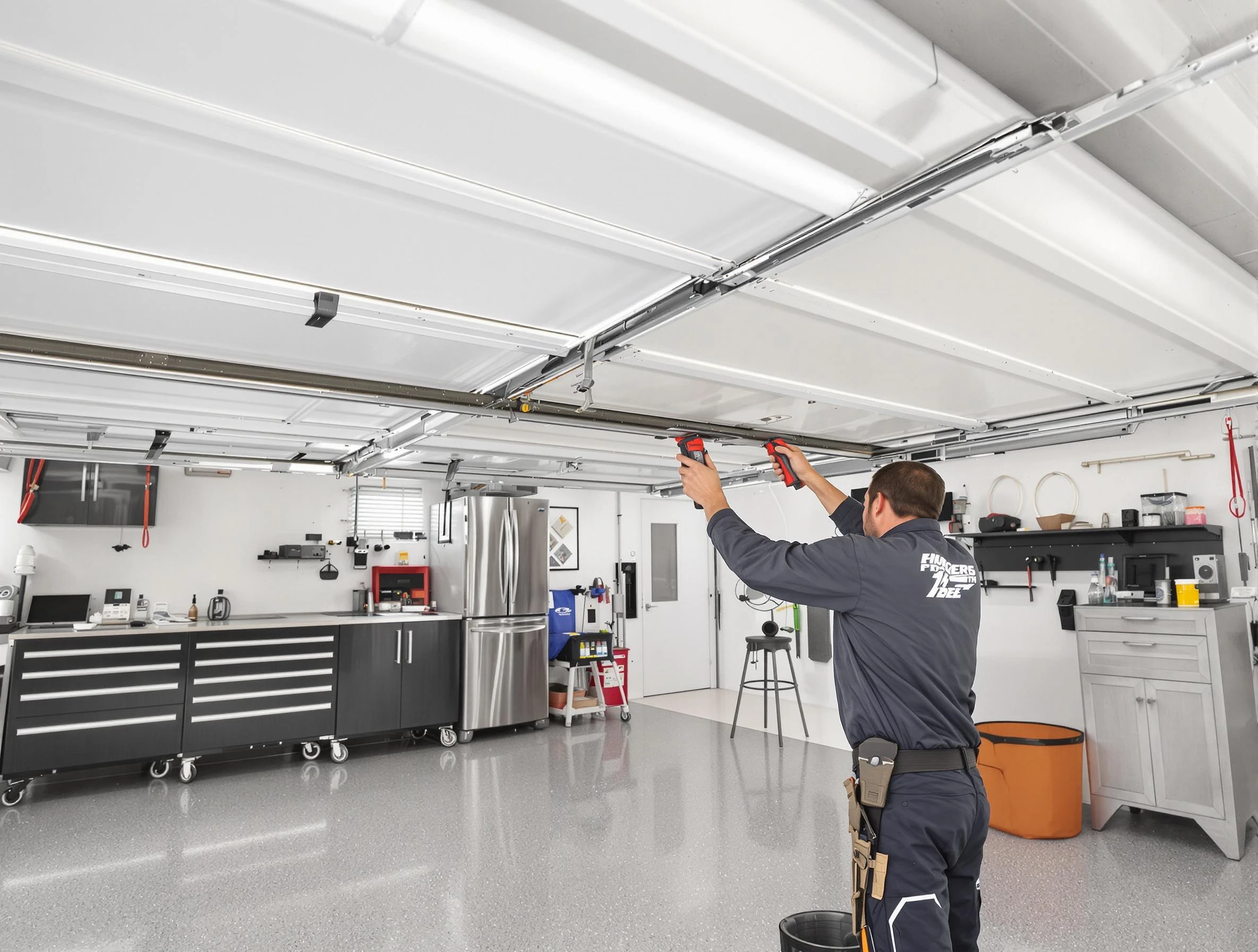 Overhead garage door repair service by Oklahoma City Garage Door Repair in Oklahoma City